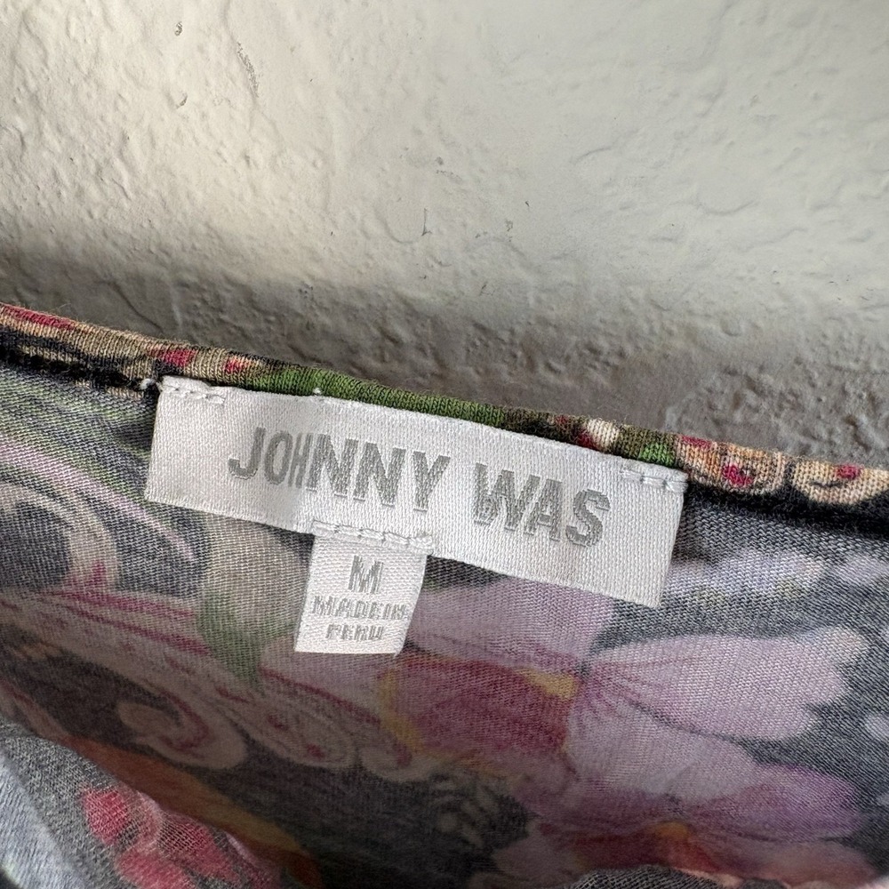 JOHNNY WAS M Tank Sleep Dress Slip Pocca Cotton/Modal Floral Mini Boho - Picture 3 of 6